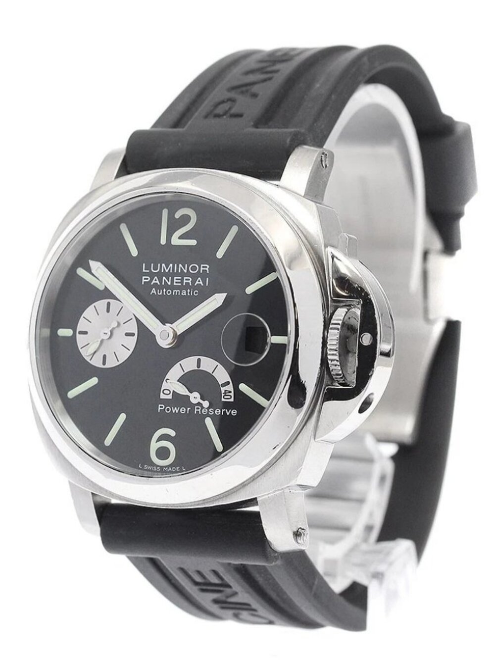 PANERAI Luminor PAM00125 Date power reserve black Dial Automatic Men's_941157